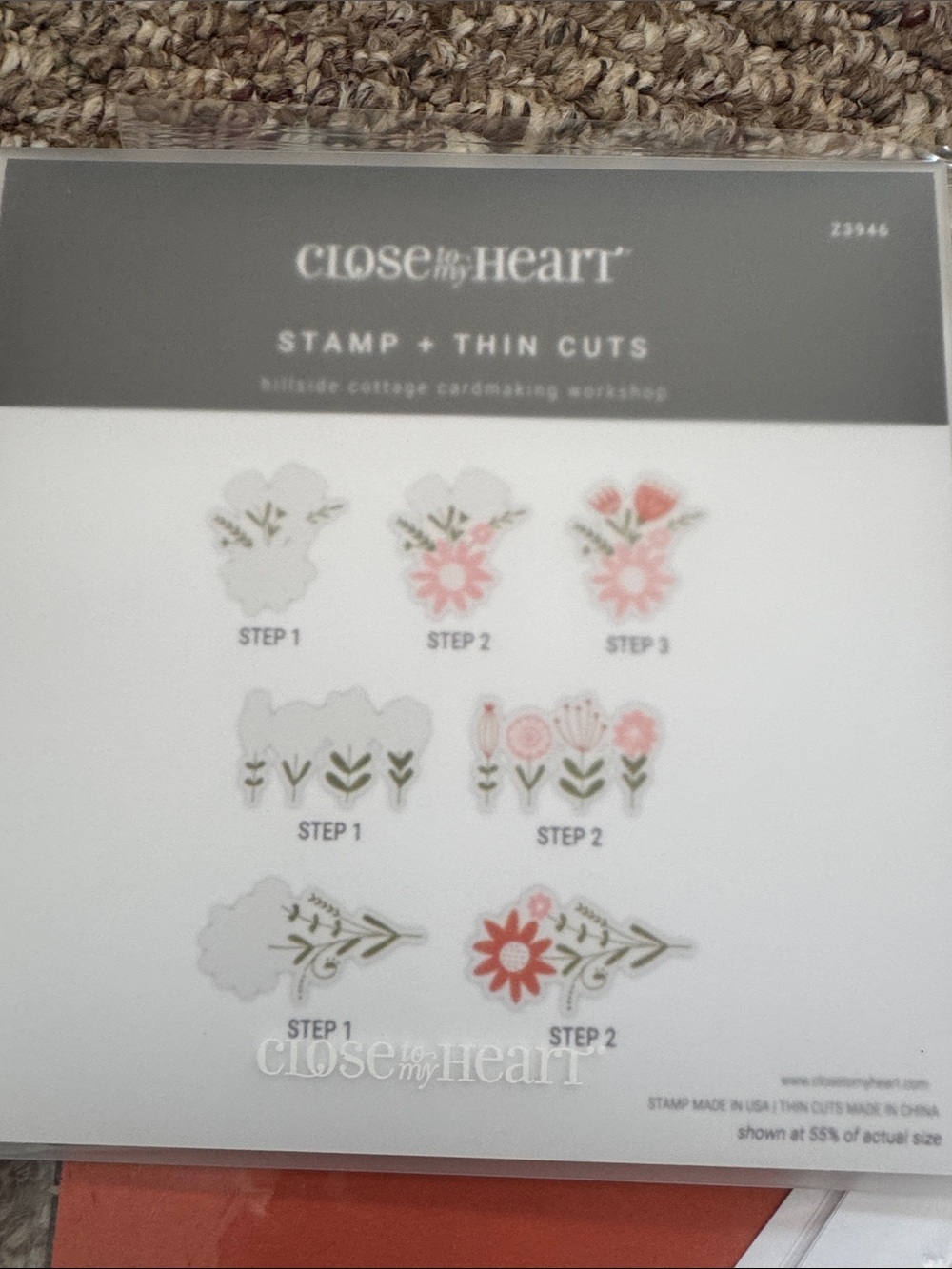 Close To My Heart Hillside Cottage Sticker & Stamp Kit — Coral - Picture 2 of 3